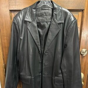 Roundtree & York Leather Blazer
